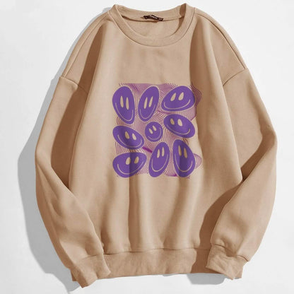 Cartoon Graphic Thermal Lined Oversized Sweatshirt DailySale