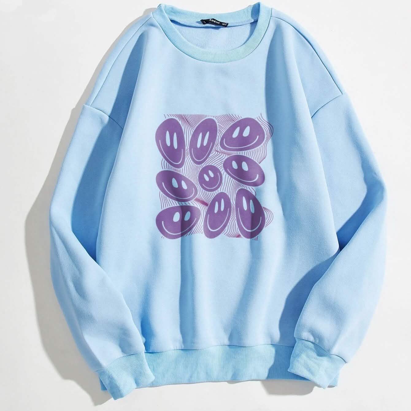 Cartoon Graphic Thermal Lined Oversized Sweatshirt DailySale