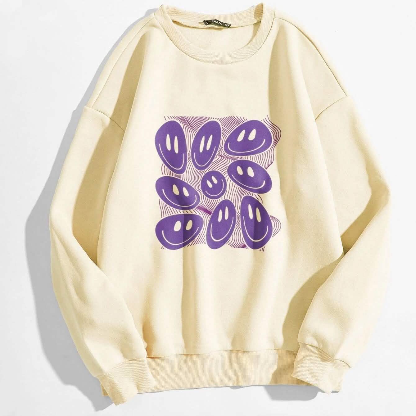 Cartoon Graphic Thermal Lined Oversized Sweatshirt DailySale