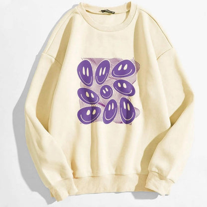 Cartoon Graphic Thermal Lined Oversized Sweatshirt DailySale