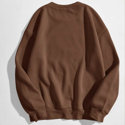 Cartoon Graphic Thermal Lined Oversized Sweatshirt DailySale