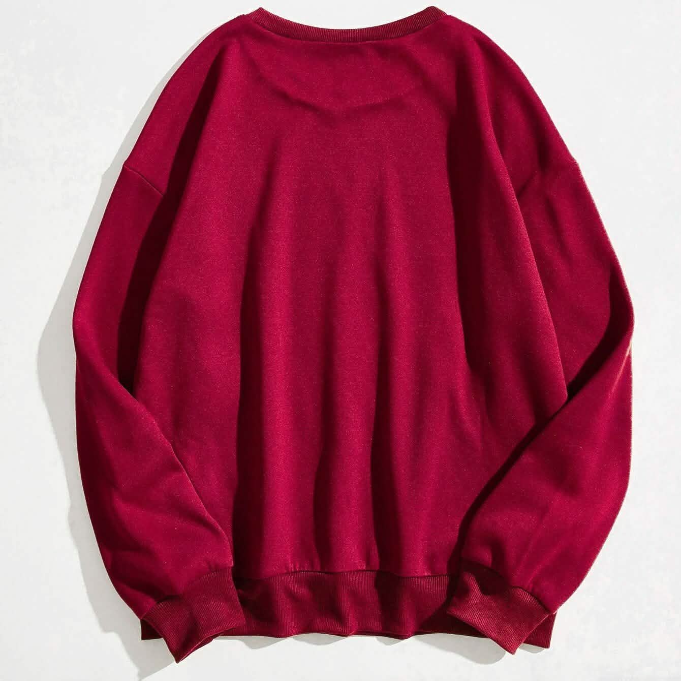Cartoon Graphic Thermal Lined Oversized Sweatshirt DailySale