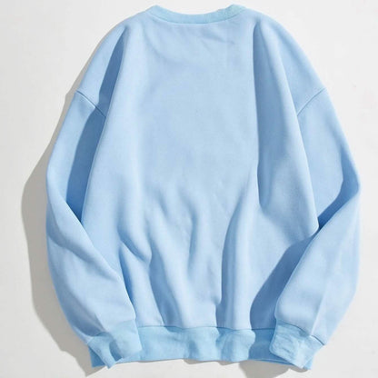 Cartoon Graphic Thermal Lined Oversized Sweatshirt DailySale