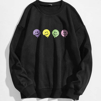 Cartoon Graphic Thermal Lined Sweatshirt DailySale