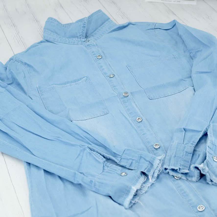 Casual Button Up Denim Shirt DailySale
