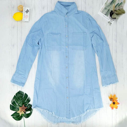 Casual Button Up Denim Shirt DailySale