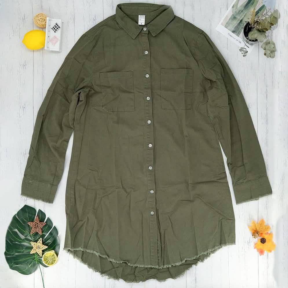 Casual Button Up Denim Shirt DailySale