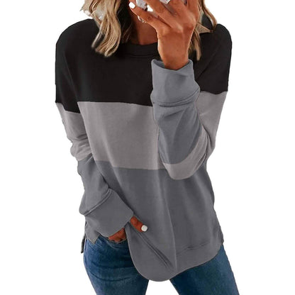 Casual Crewneck Tie Dye Sweatshirt Striped Printed Loose Soft Long Sleeve Pullover Tops Shirts DailySale