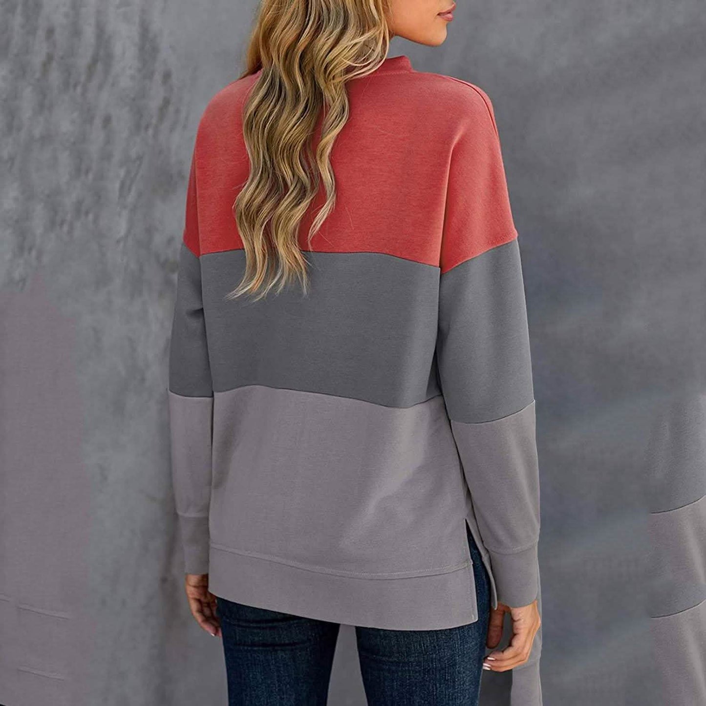 Casual Crewneck Tie Dye Sweatshirt Striped Printed Loose Soft Long Sleeve Pullover Tops Shirts DailySale