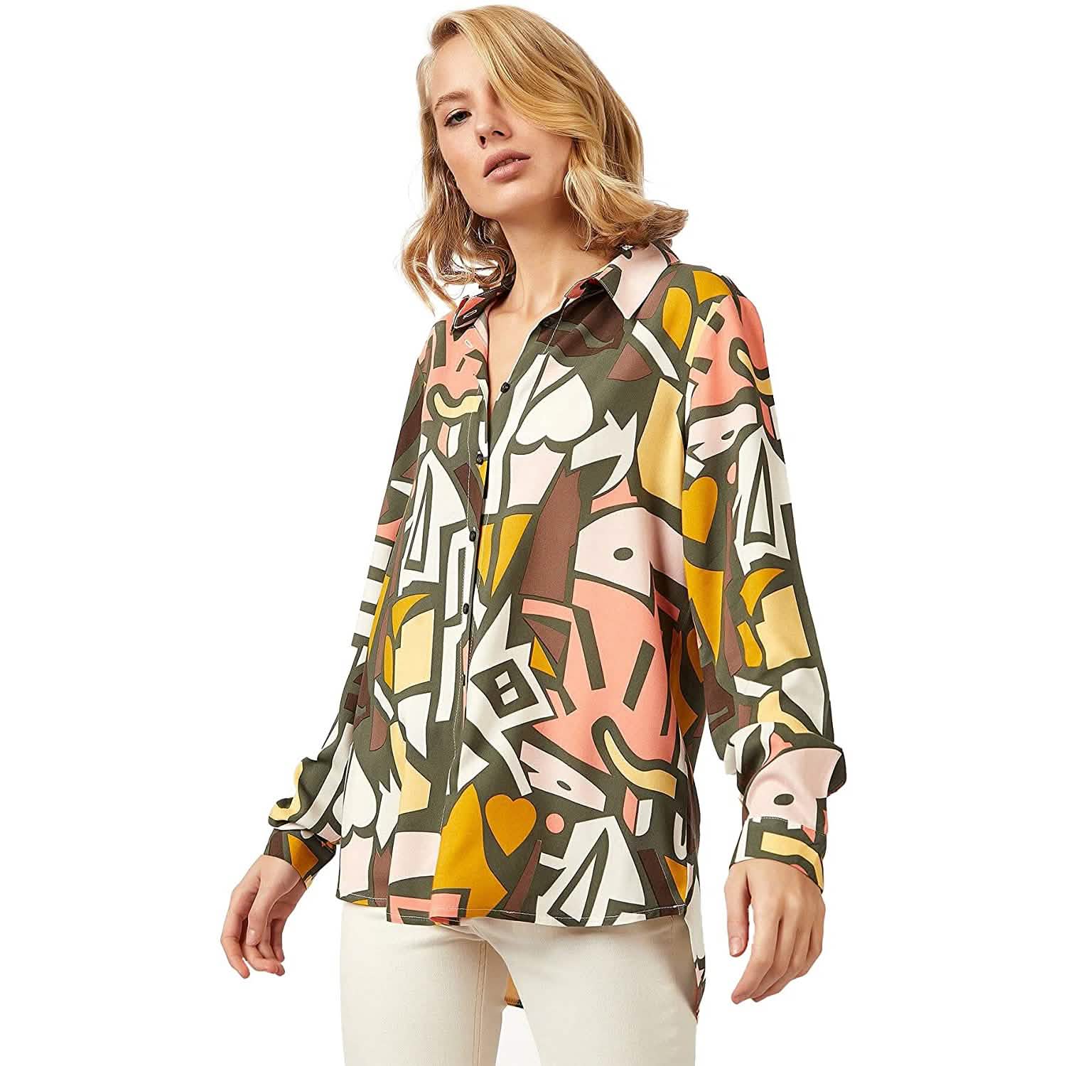 Casual Long Sleeve Button Down Shirts Tops DailySale