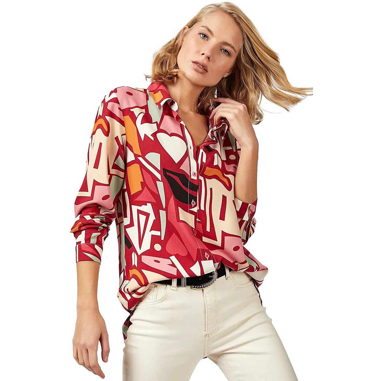 Casual Long Sleeve Button Down Shirts Tops DailySale