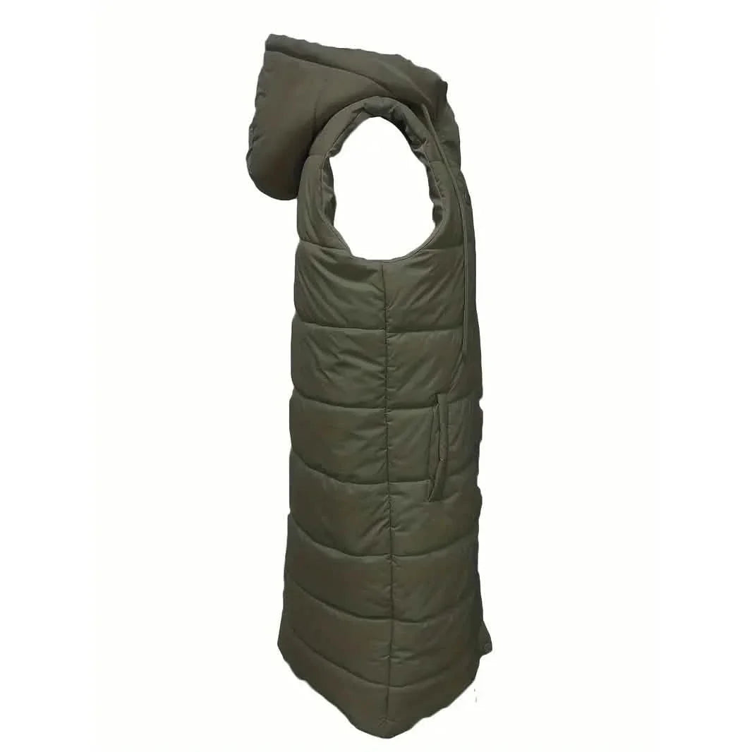 Casual Sleeveless Long Button Front Hooded Coat Outerwear DailySale