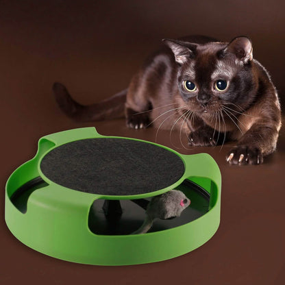Cat Interactive Scratching Toy with Rotating Running Mouse DailySale