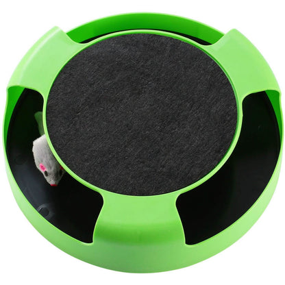 Cat Interactive Scratching Toy with Rotating Running Mouse DailySale