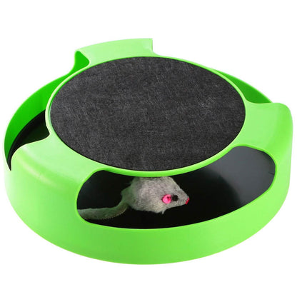 Cat Interactive Scratching Toy with Rotating Running Mouse DailySale