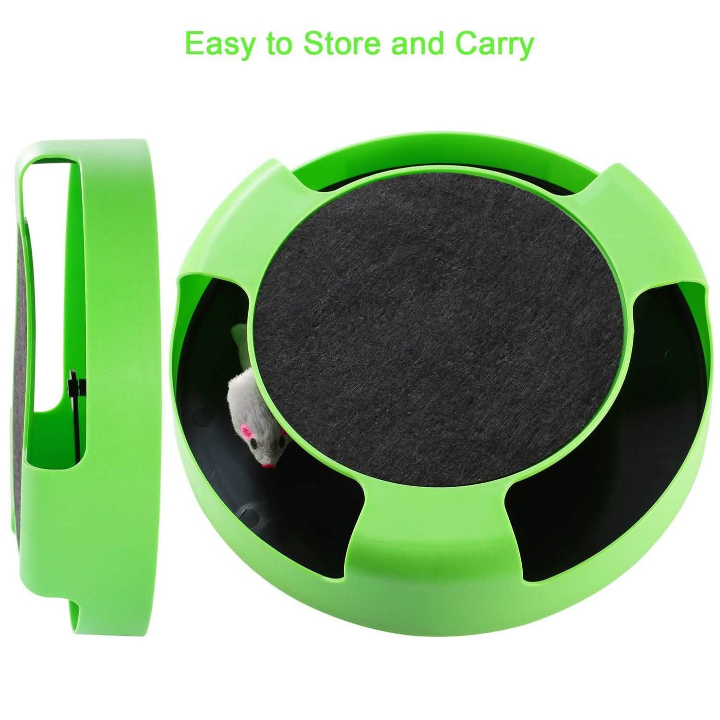 Cat Interactive Scratching Toy with Rotating Running Mouse DailySale