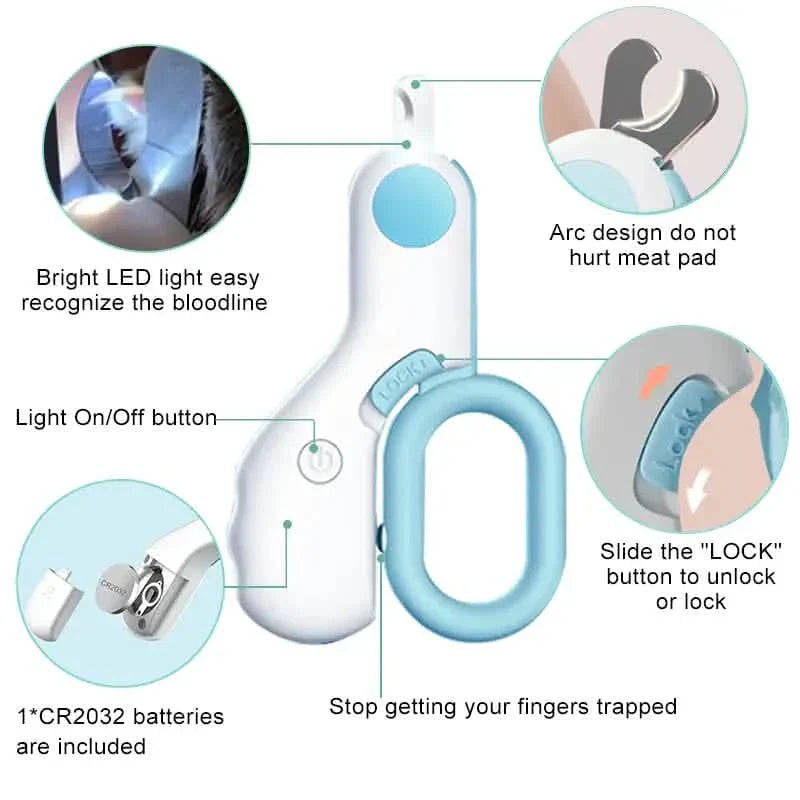 Cat Nail Clipper with LED Light DailySale