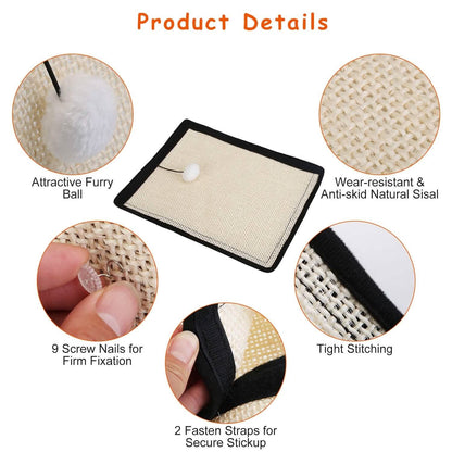 Cat Scratching Pad with 9 Screw Nails DailySale