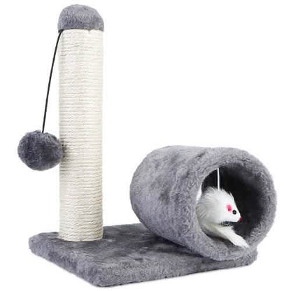 Cat Sisal Scratch Post Toy with Tunnel DailySale