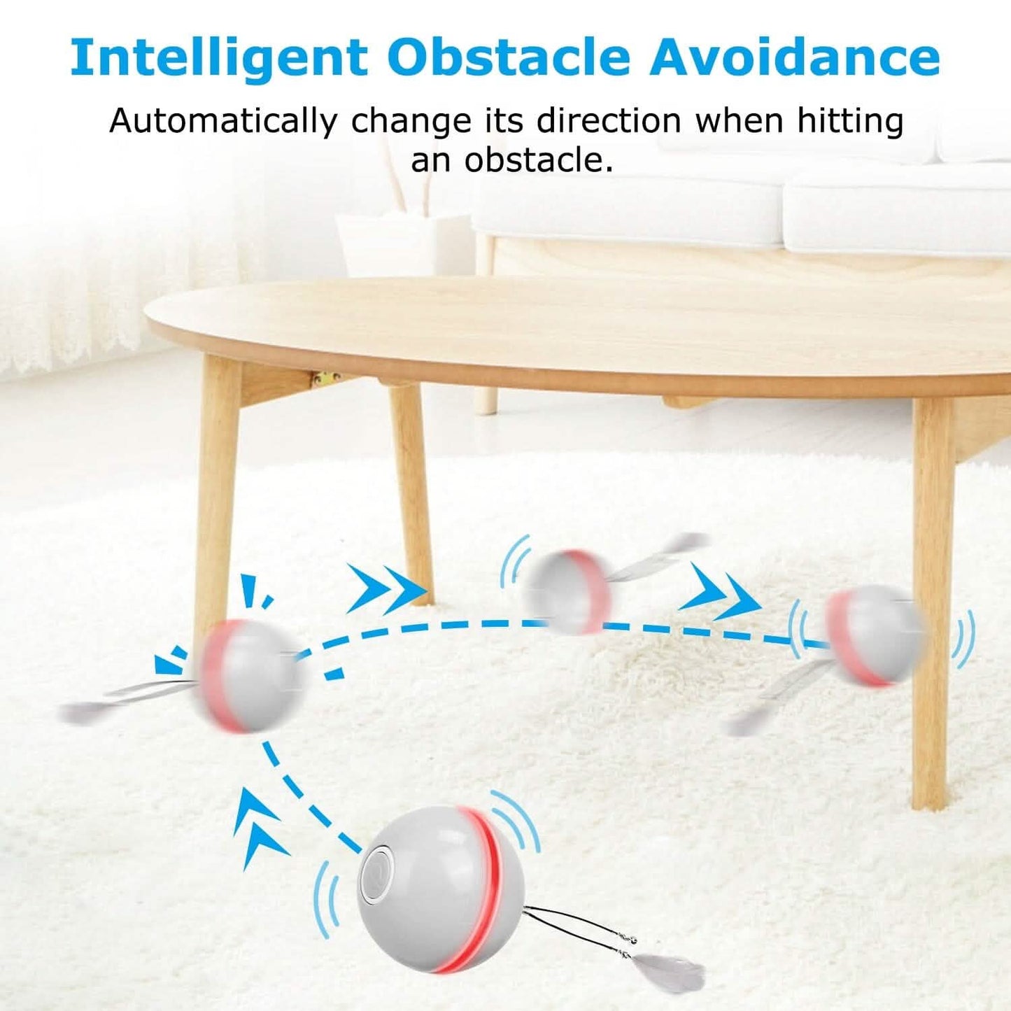 Cat Teaser Ball Automatic Self Rotating Interactive Cat Motion Exercise Toy DailySale
