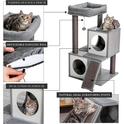 Cat Tree Deluxe 34" Cat Tower DailySale