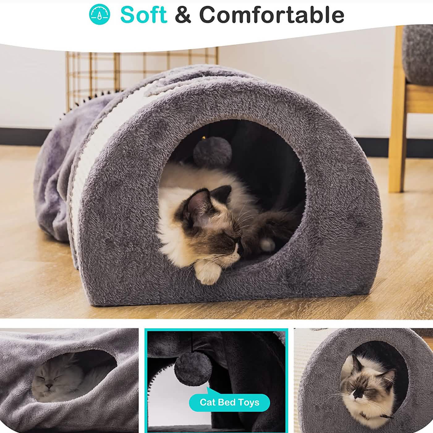 Cat Tunnel Bed Cat House Sisal Grab Bed DailySale