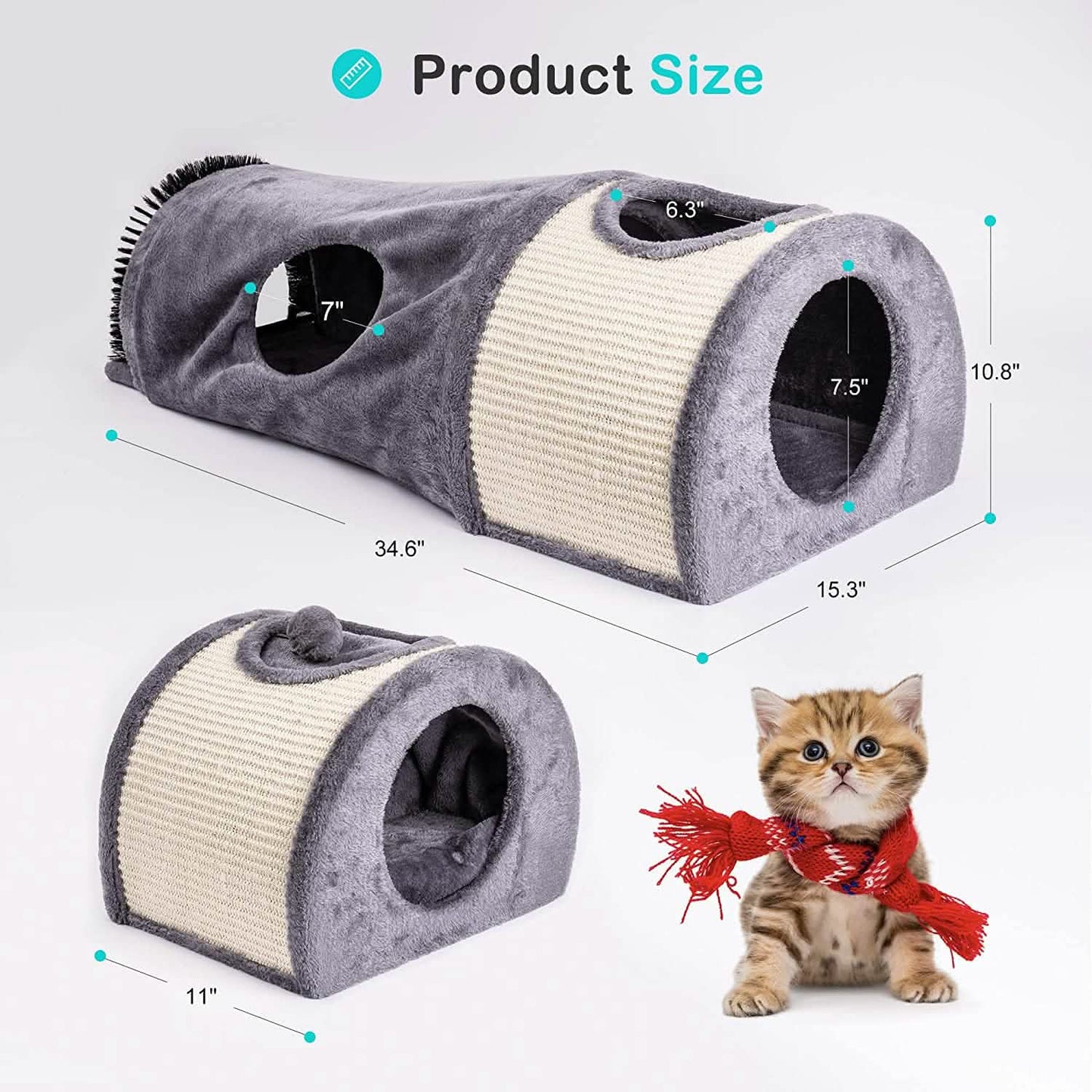 Cat Tunnel Bed Cat House Sisal Grab Bed DailySale