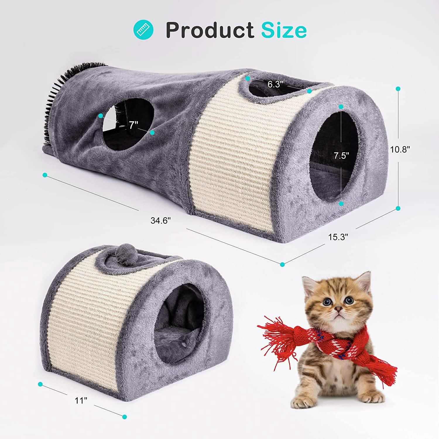 Cat Tunnel Bed Cat House Sisal Grab Bed DailySale