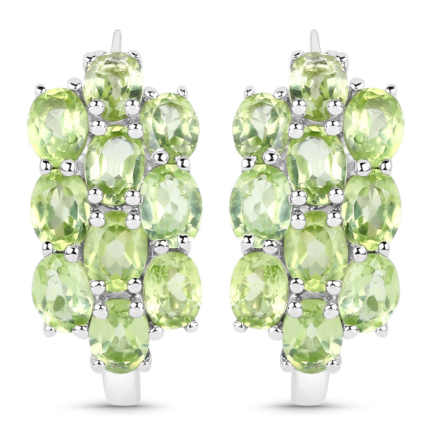 8.84 Carat Genuine Peridot .925 Sterling Silver 3 Piece Jewelry Set (Ring, Earrings, and Pendant w/ Chain) Bids.com