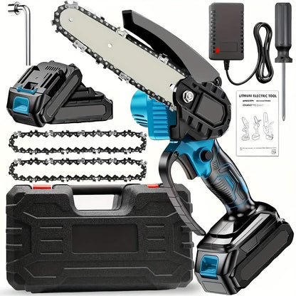 6-inch Cordless Mini Chainsaw – Handheld Electric, Lightweight, Battery-Powered DailySale