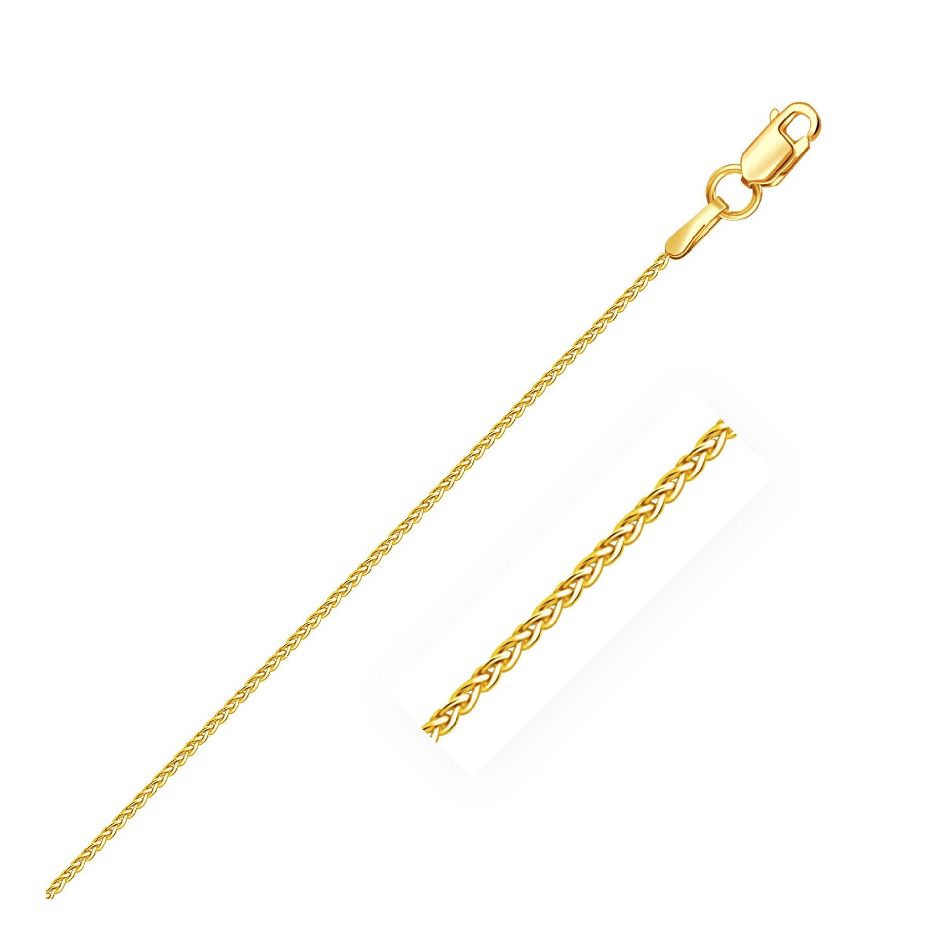 10k Yellow Gold Wheat Chain 1.0mm Bids.com