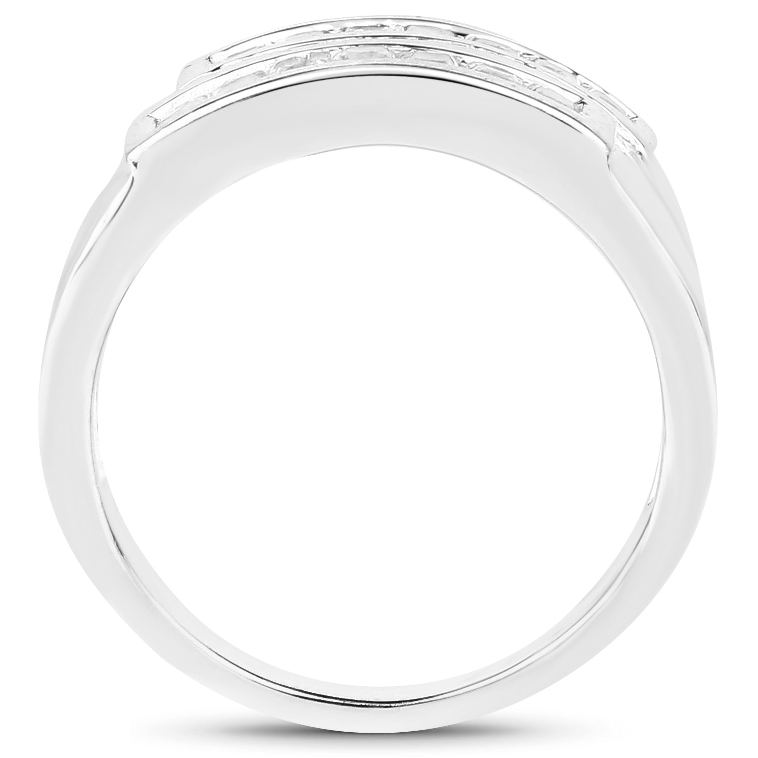 0.70 Carat Genuine White Sapphire .925 Sterling Silver Ring Bids.com