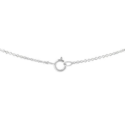 IGI Certified 14k White Gold 1/2 cttw Lab Grown Oval Shape Solitaire Diamond East West 18" Pendant Necklace (E-F Color, VS1-VS2 Clarity) Bids.com