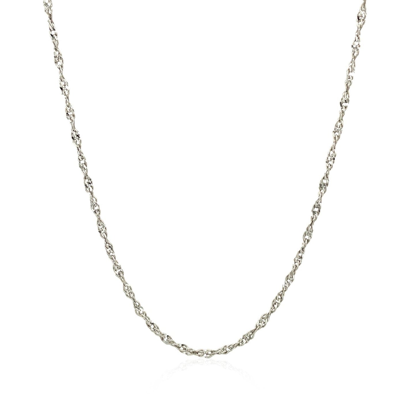 Sterling Silver 1.6mm Singapore Style Chain Bids.com