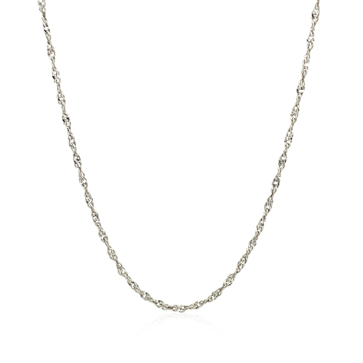 Sterling Silver 1.6mm Singapore Style Chain Bids.com