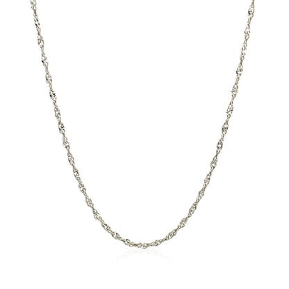 Sterling Silver 1.6mm Singapore Style Chain Bids.com
