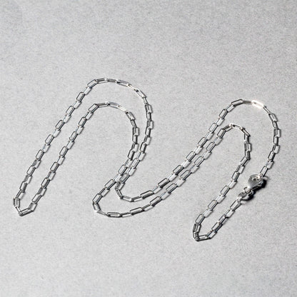 14K White Gold Fine Paperclip Chain (1.5mm) Bids.com