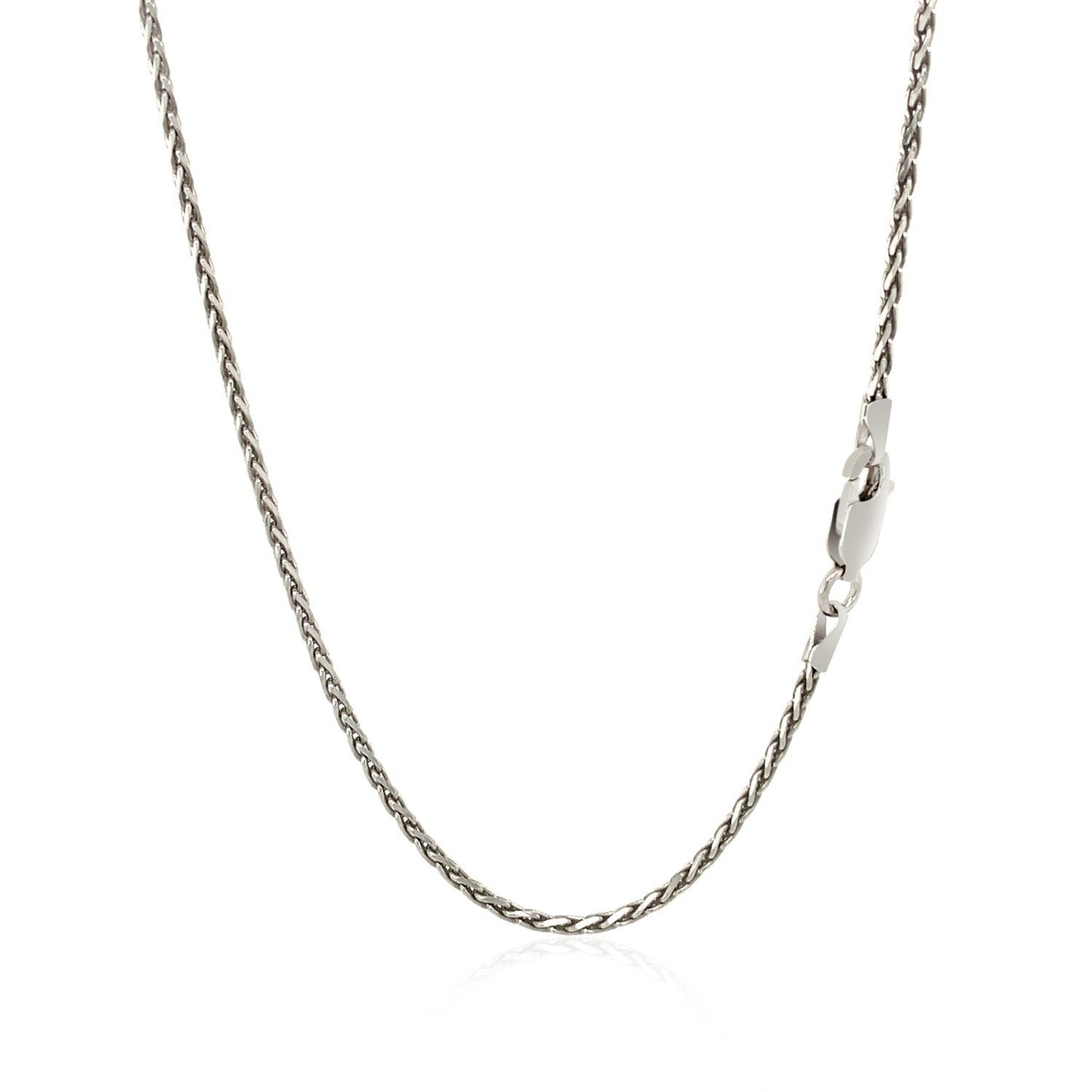 Sterling Silver Rhodium Plated Wheat Chain 1.5mm Bids.com