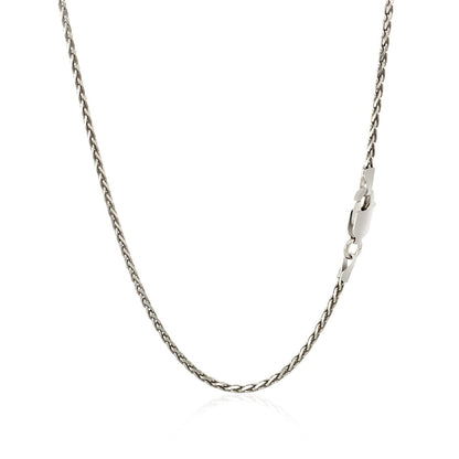 Sterling Silver Rhodium Plated Wheat Chain 1.5mm Bids.com