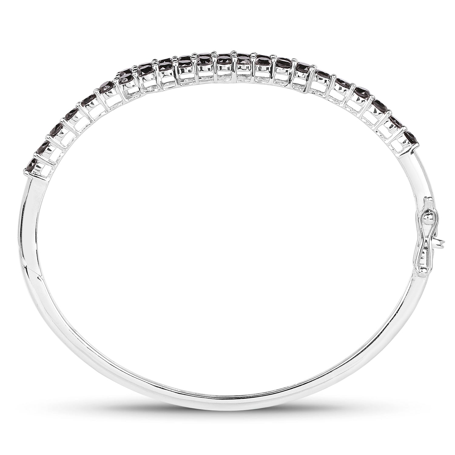 4.00 Carat Genuine Black Diamond .925 Sterling Silver Bangle Bids.com