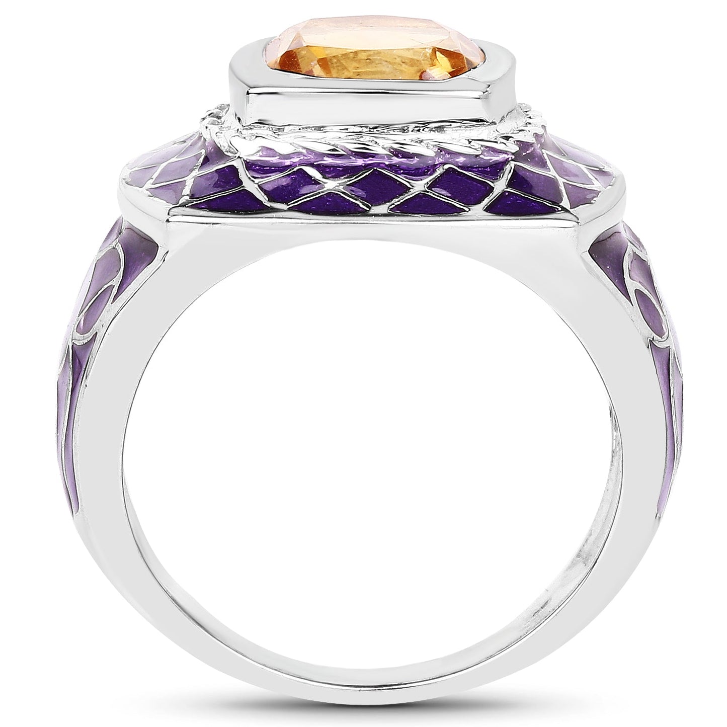 2.00 Carat Genuine Citrine .925 Sterling Silver Ring Bids.com