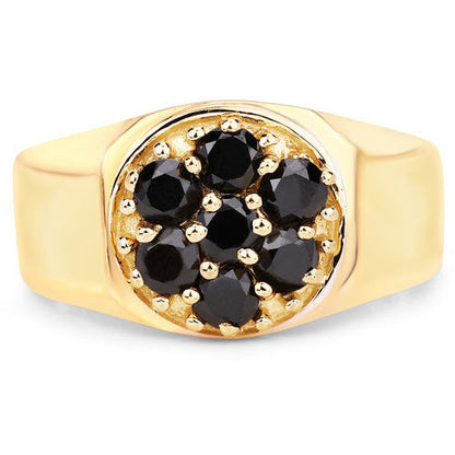 0.91 Carat Genuine Black Diamond .925 Sterling Silver Ring Bids.com