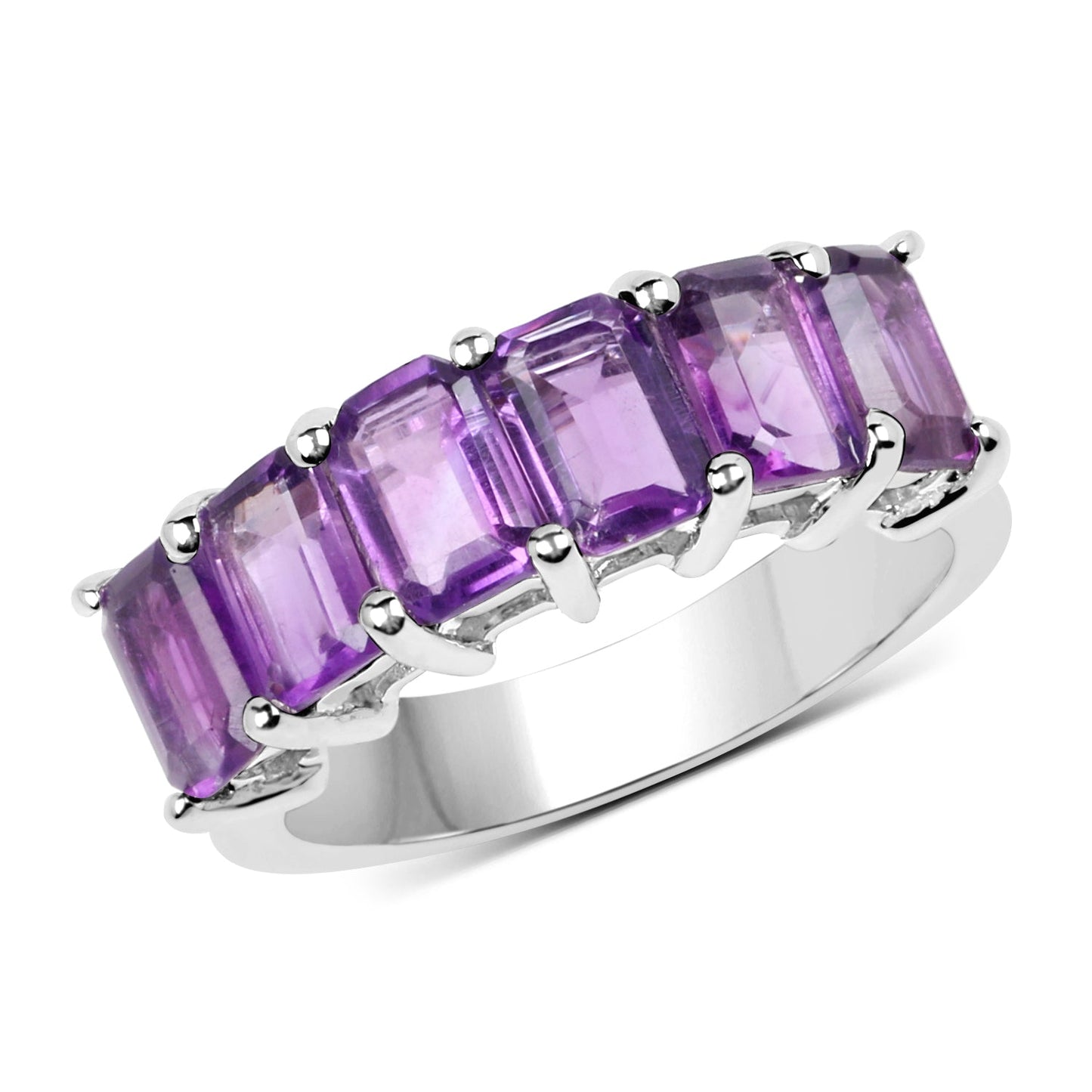 3.30 Carat Genuine Amethyst .925 Sterling Silver Ring Bids.com