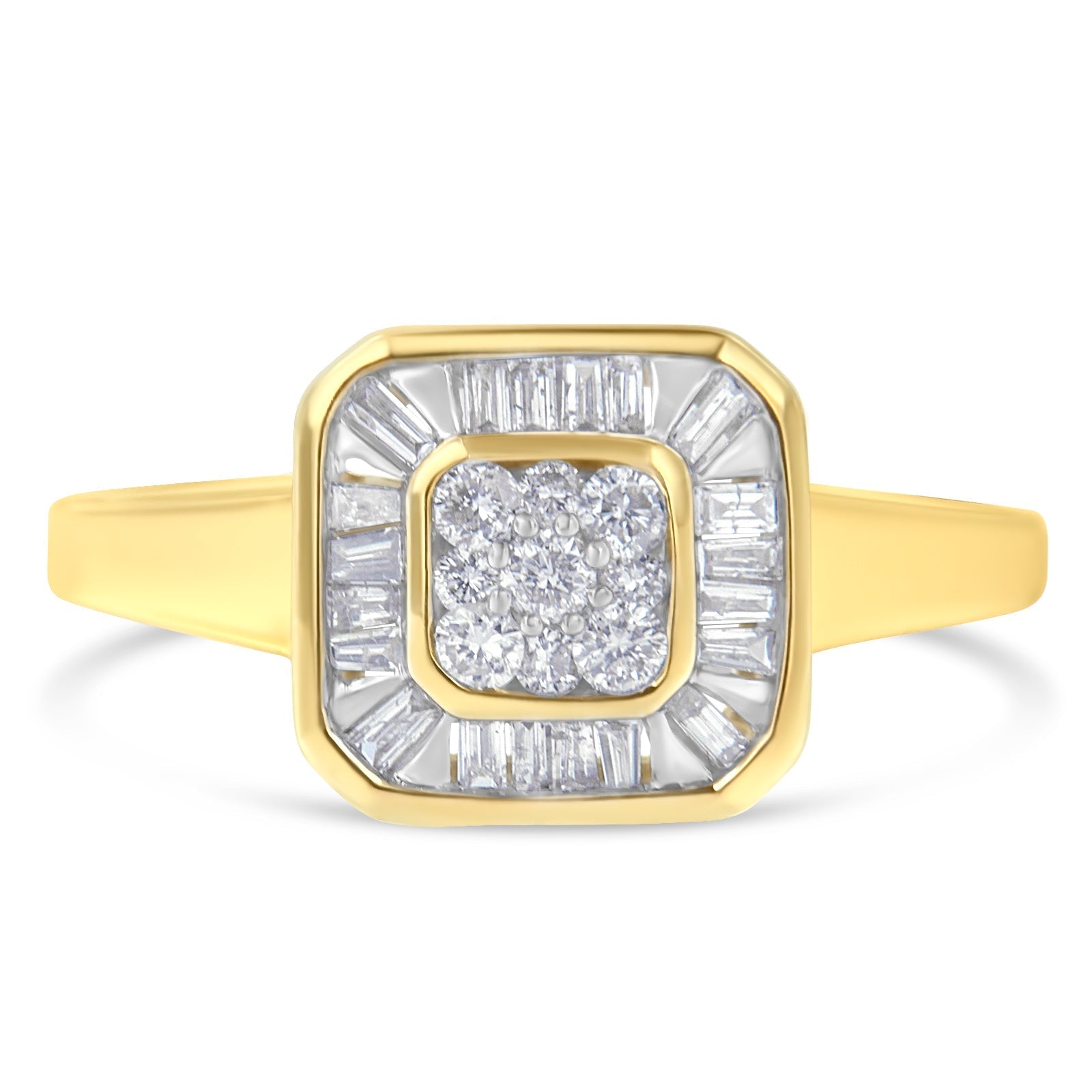 10K Yellow Gold Diamond Cocktail Ring (1/2 Cttw, I-J Color, SI2-I1 Clarity) - Size 6 Bids.com