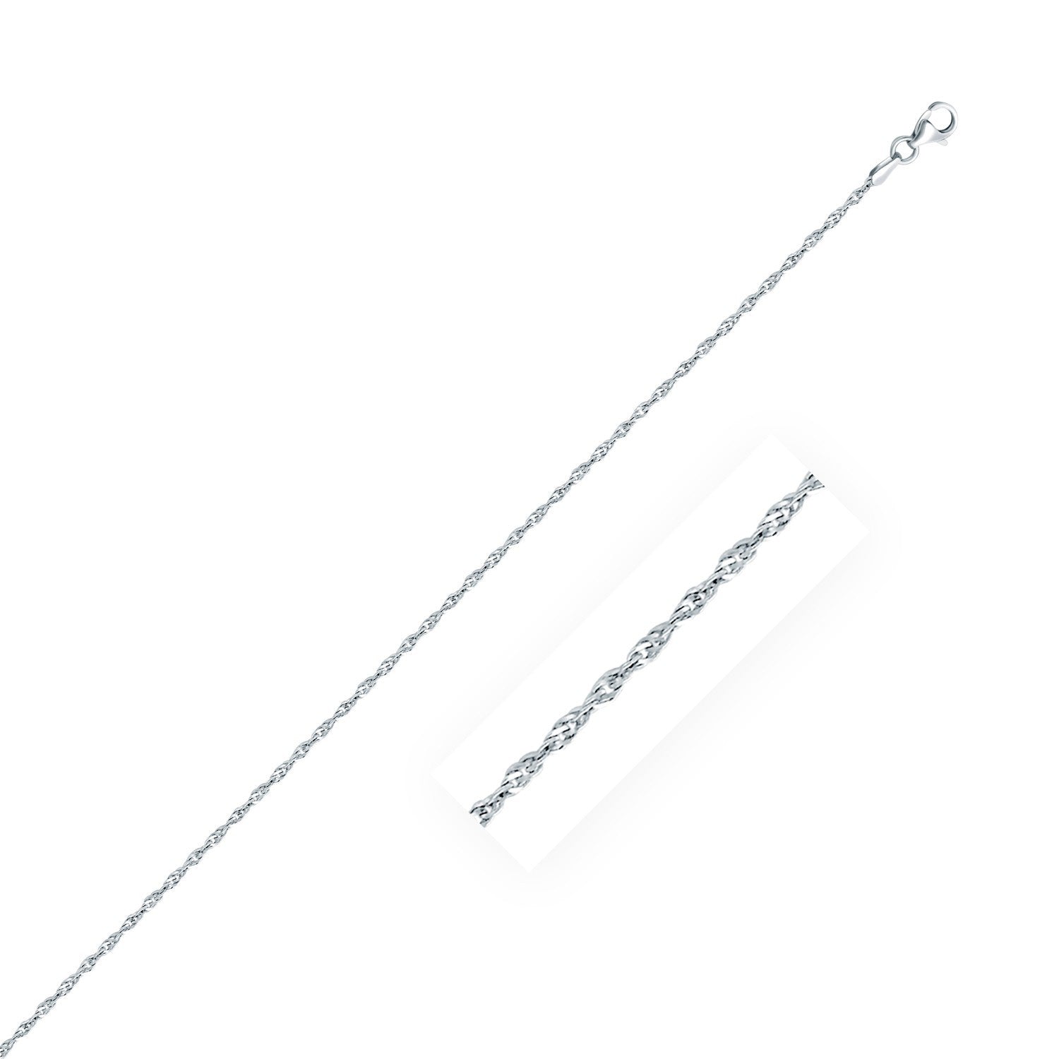 Sterling Silver 2.0mm Singapore Style Chain Bids.com