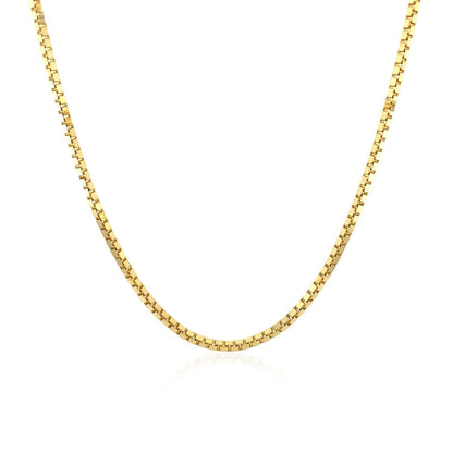 18k Yellow Gold Classic Box Chain (1.40 mm) Bids.com