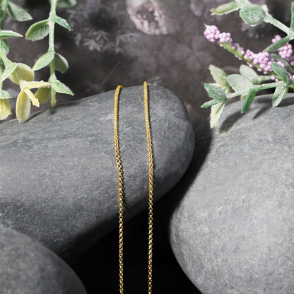 14k Yellow Gold Diamond Cut Rolo Chain 1.1mm Bids.com