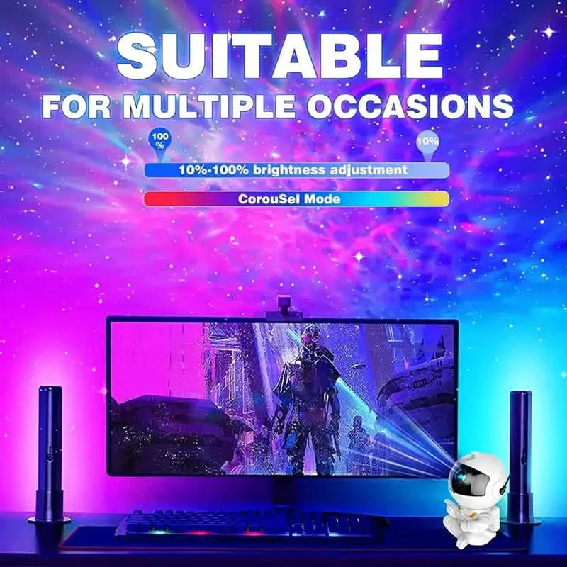 Celestial Star Guitar Night Light Projector - Vibrant LED Nebula Effects DailySale