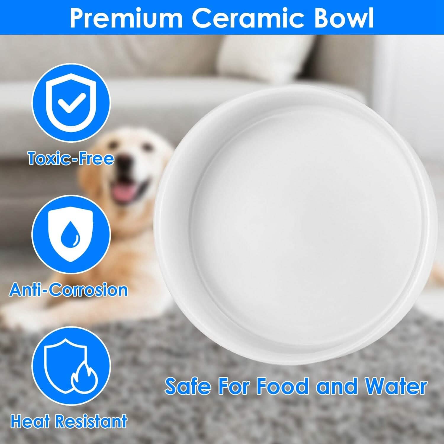 Ceramic Heated Pet Water Bowl Food Warmer DailySale