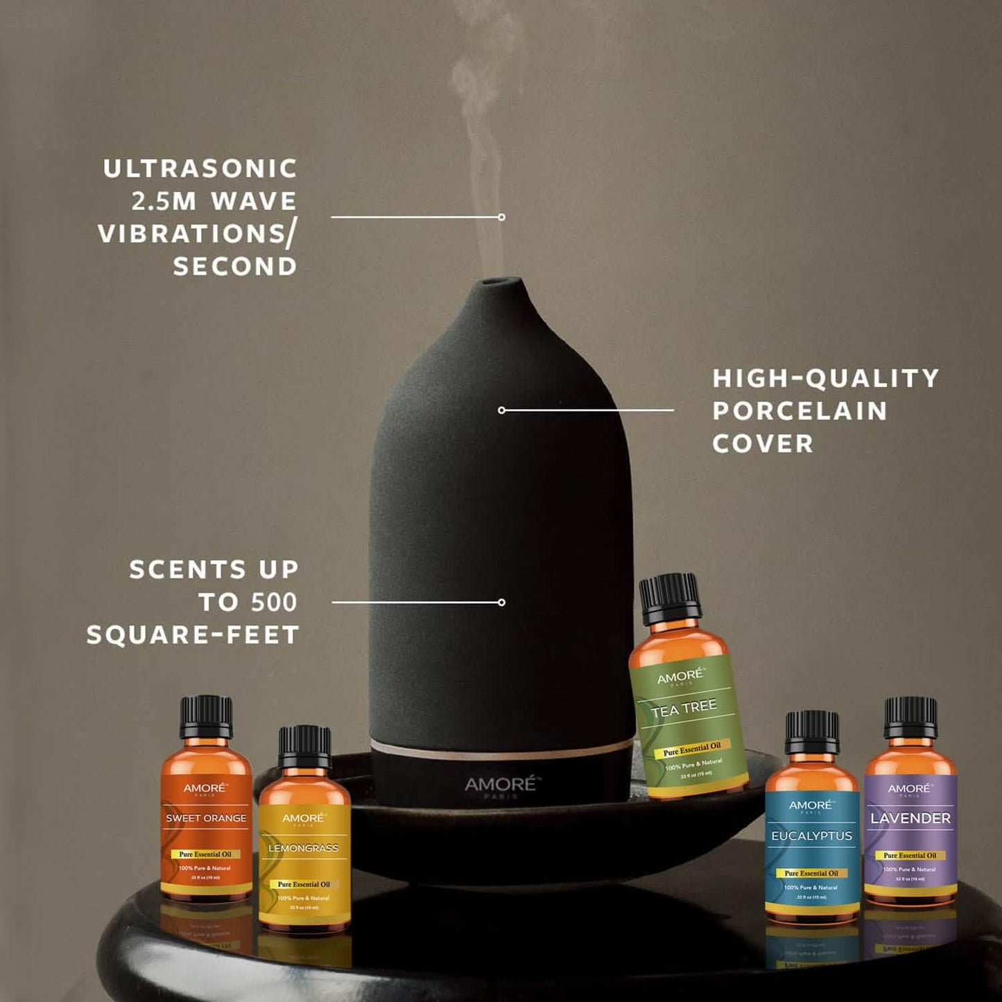 Ceramic Ultrasonic Aromatherapy Essential Oil Diffuser DailySale